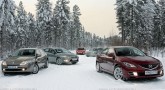 Минус 35°C. Ford Mondeo, Mazda 6, Renault Laguna, Toyota Avensis и  Volkswagen Passat